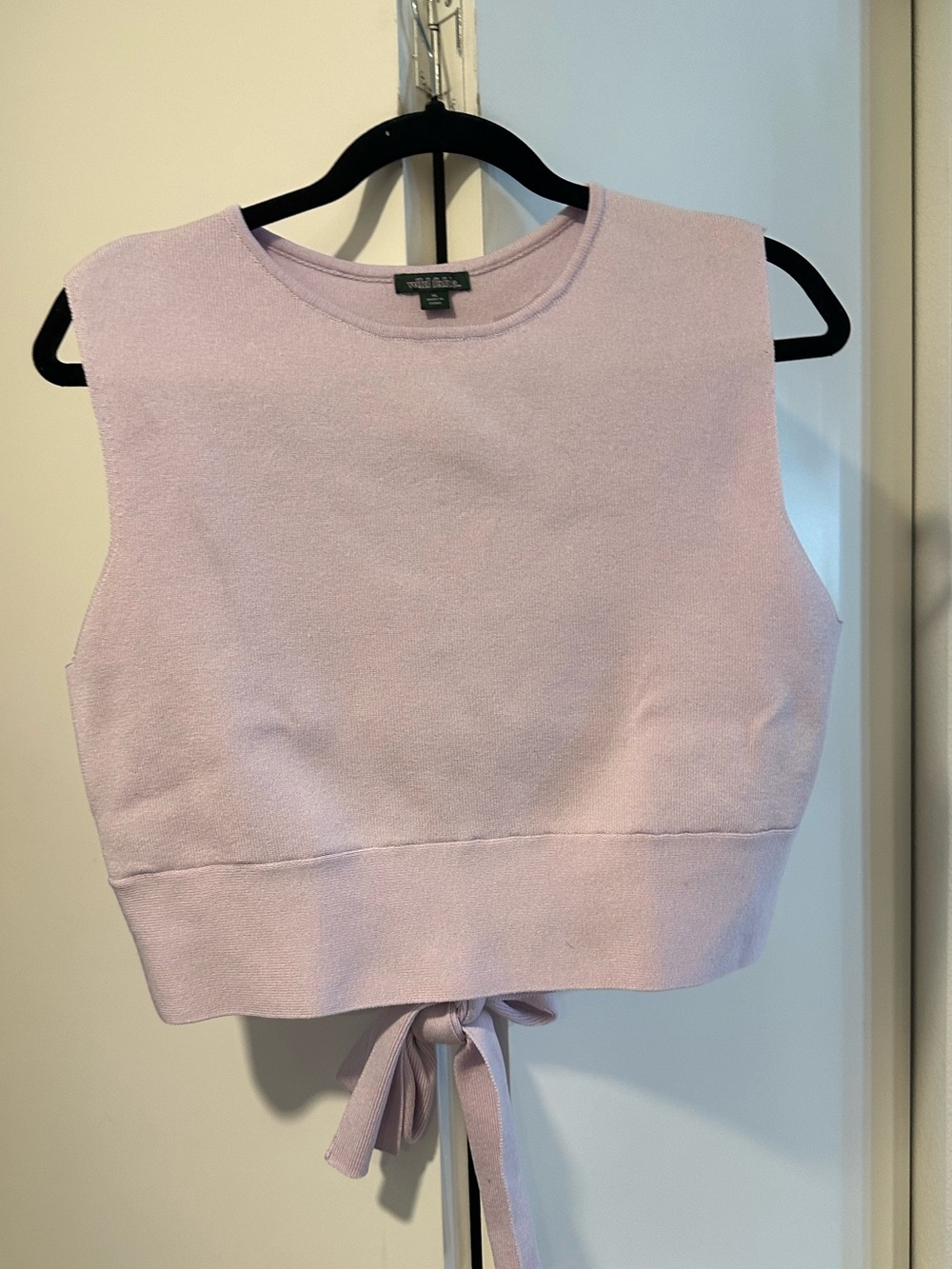 Wild Fable XL Lilac Tie-Back Cropped Knit Tank